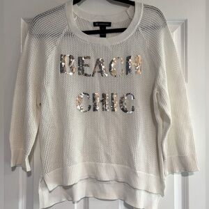 INC Beach Chic Sequin Sweater, size XL